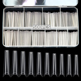 SWETIDY coffin tips flat no C curve close-up showing instant adhesion potential