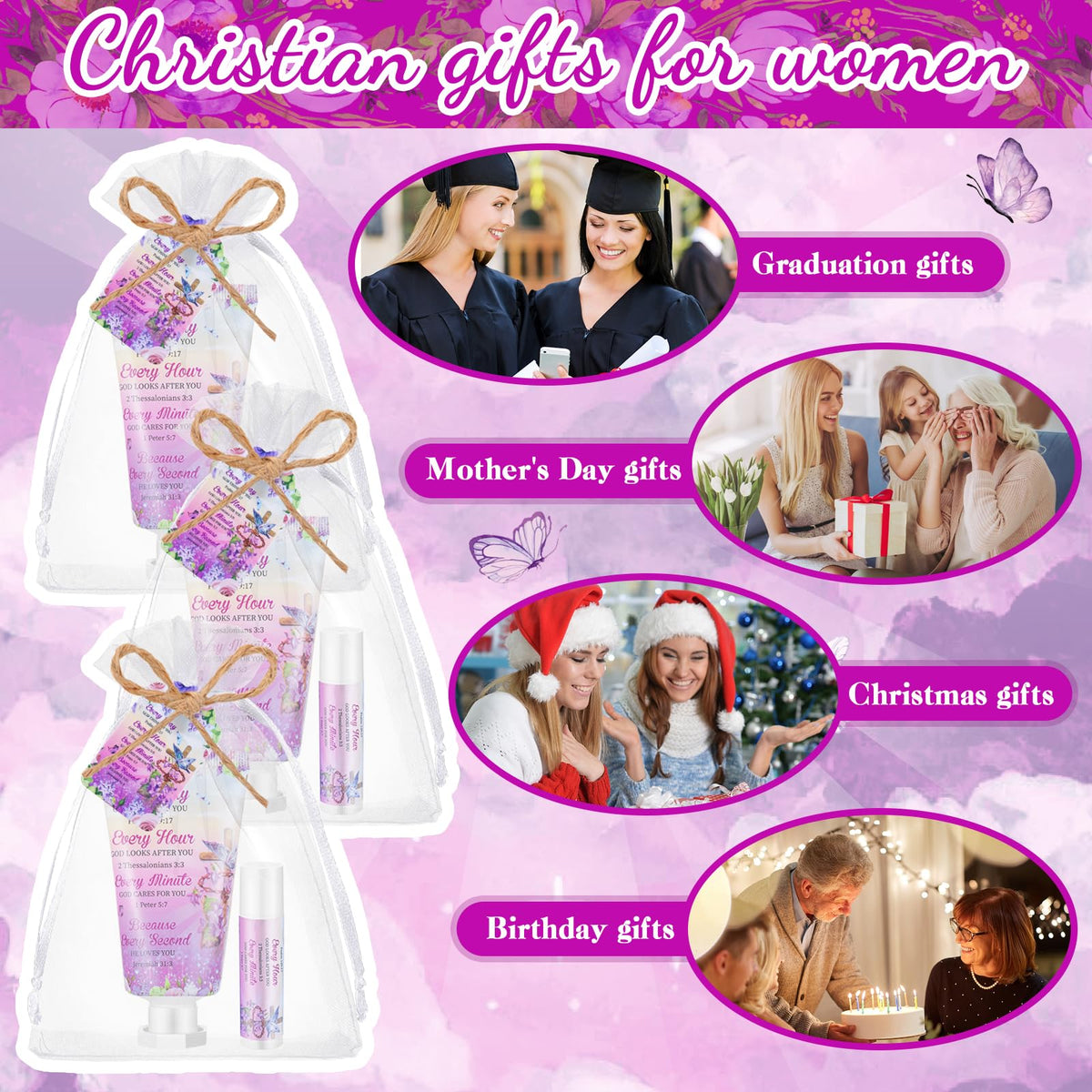Swiffen gift bag with Bible text design enhances holiday gifting.