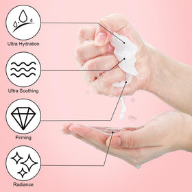 Swiffen moisturizing hand gloves worn to nourish dry skin.