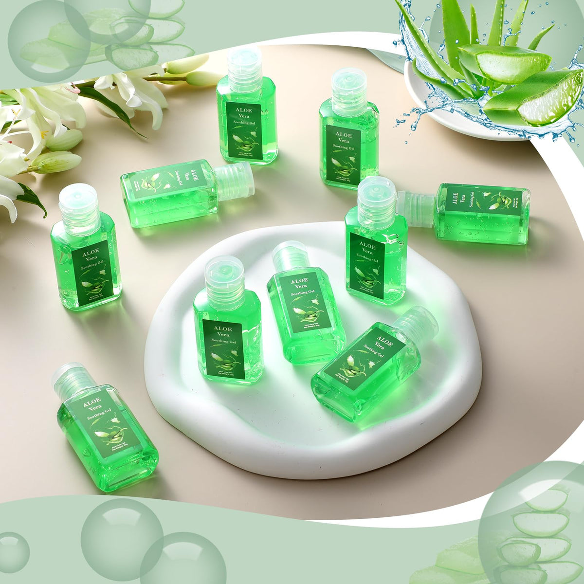 Swiffen outdoor skincare companion aloe gel offers quick absorption for skin relief.