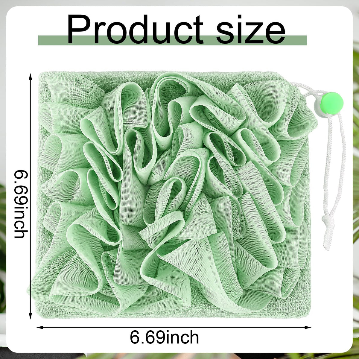 Swiffen soap pocket loofah keeps soap handy for quick, refreshing cleanses.