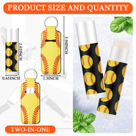 Swiffen softball lip balm holder yellow closeup showing sturdy charm