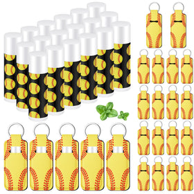 Swiffen softball lip balm holder yellow, accessible on the go