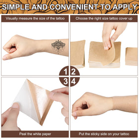 Swiffen tattoo cover up tape on skin closeup highlighting breathable comfort