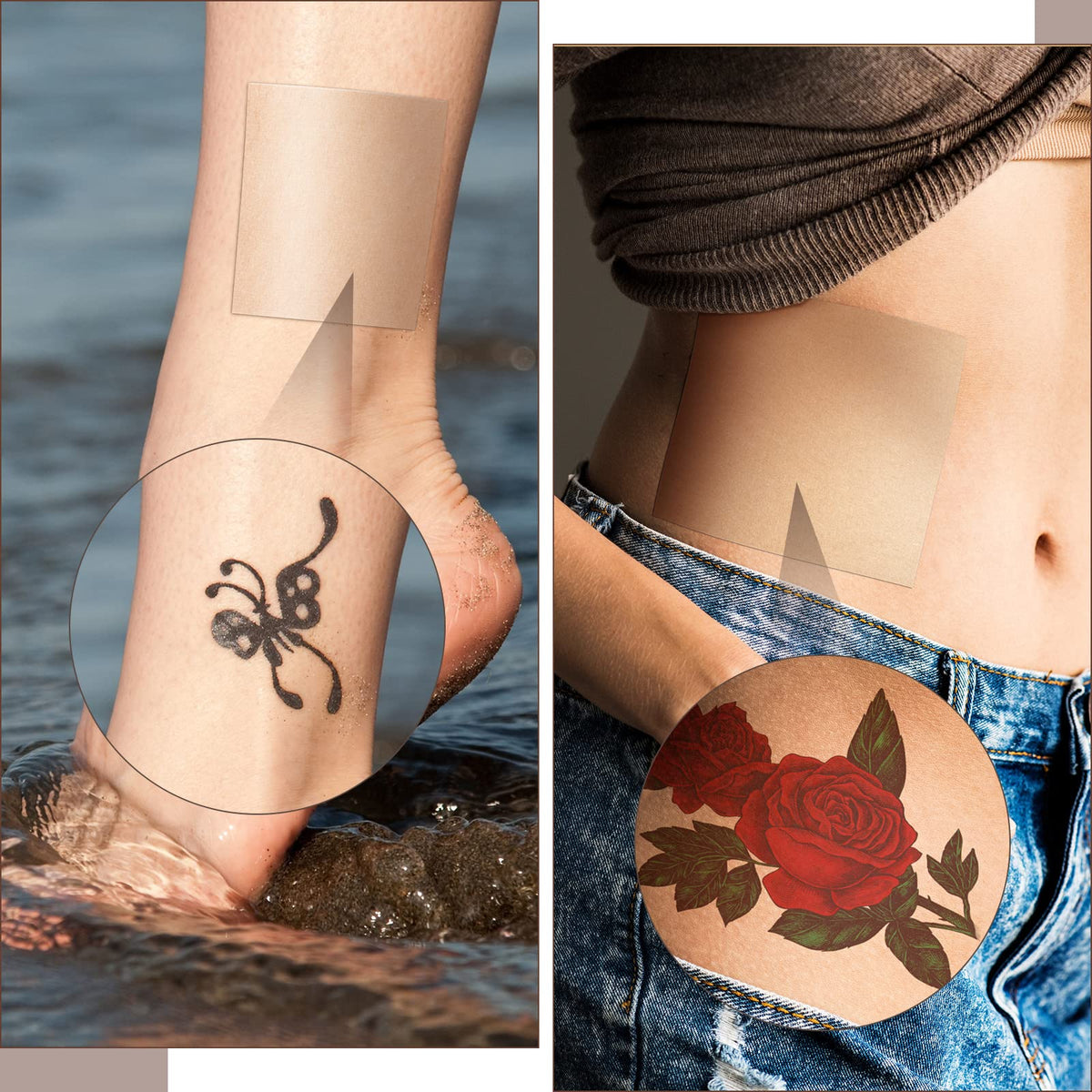 Swiffen tattoo cover up tape removal easy, leaving no sticky residue