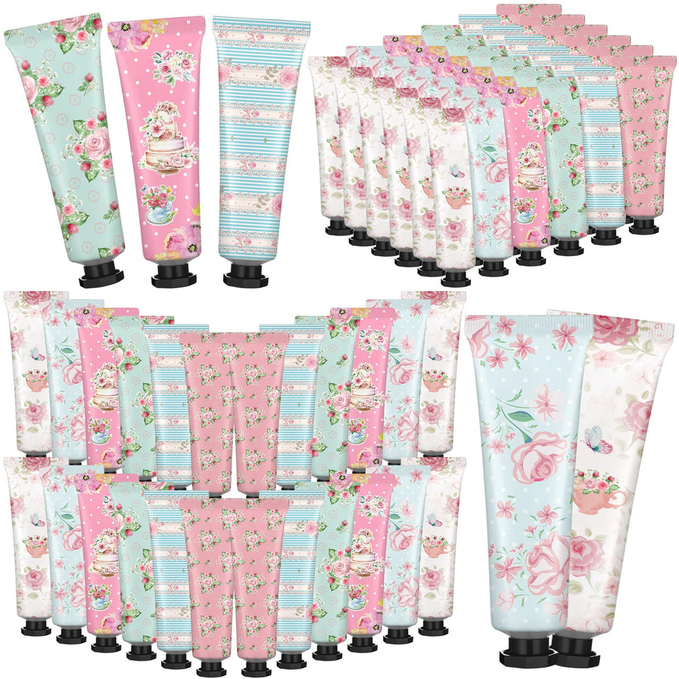 Swiffen Tea Party Hand Cream Gift Set with 36 pieces showcased in a colorful display.