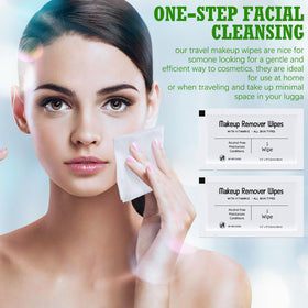 Swiffen waterproof makeup removal wipes effectively lift mascara and oil residues.