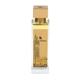 Swiss Arabian Casablanca bottle front view, elegant presentation for gifting.