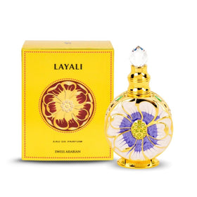 Layali heart notes of ylang-ylang and rose on display for a lush bloom.