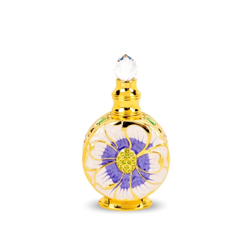 Swiss Arabian Layali bottle highlights black currant opening notes for a premium impression.