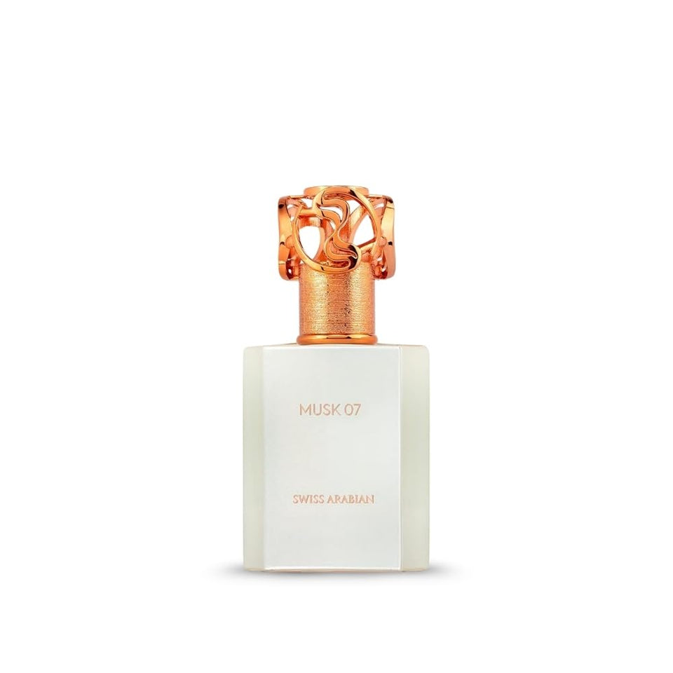 Swiss Arabian Musk 07 bottle ideal for daily wear with a lasting, seductive aroma.