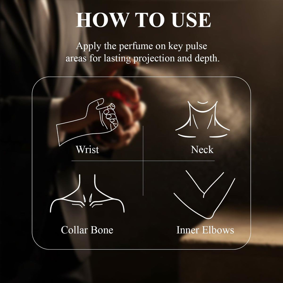 Musk 07 spray in action for effortless application and all-day aroma.