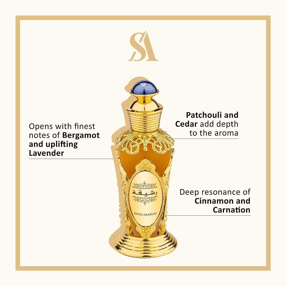 Swiss Arabian Rasheeqa notes hint at layered rose and green aroma cues