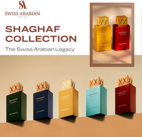 Lifestyle shot of Shaghaf Oud Ahmar for a sophisticated, confident presence.