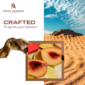 Premium packaging box of Swiss Arabian Shaghaf Oud Ahmar displayed as a gift.