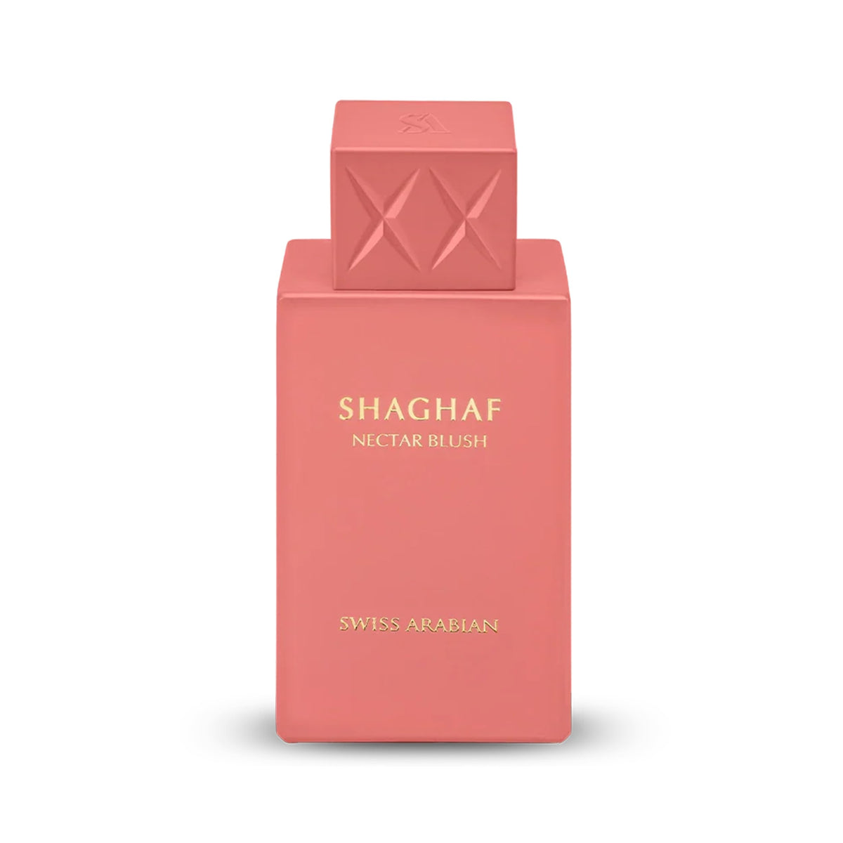 Swiss Arabian Shaghaf Oud Nectar Blush bottle shows vibrant fruity opening for daytime wear