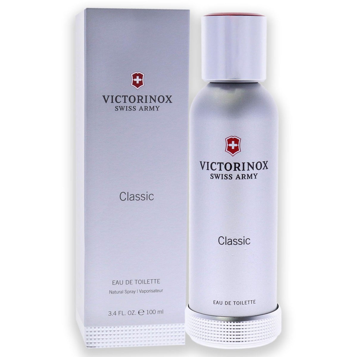 Swiss Army Classic cap close-up showing premium spray nozzle