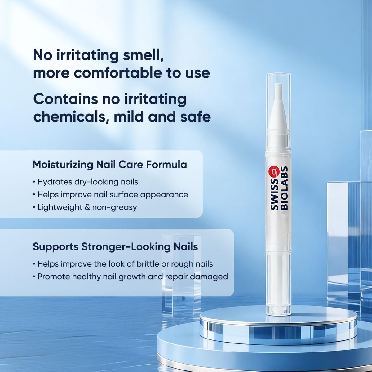Close look at the 25 percent undecylenic acid pen by Swiss Biolabs