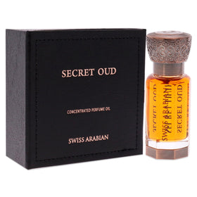 Swiss Arabian Secret Oud oud-patchouli focus, deep warmth for evenings.