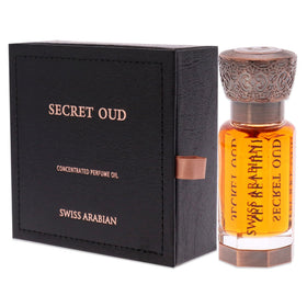 Swiss Arabian Secret Oud pepper-spice closeup for a bold introductory spray.