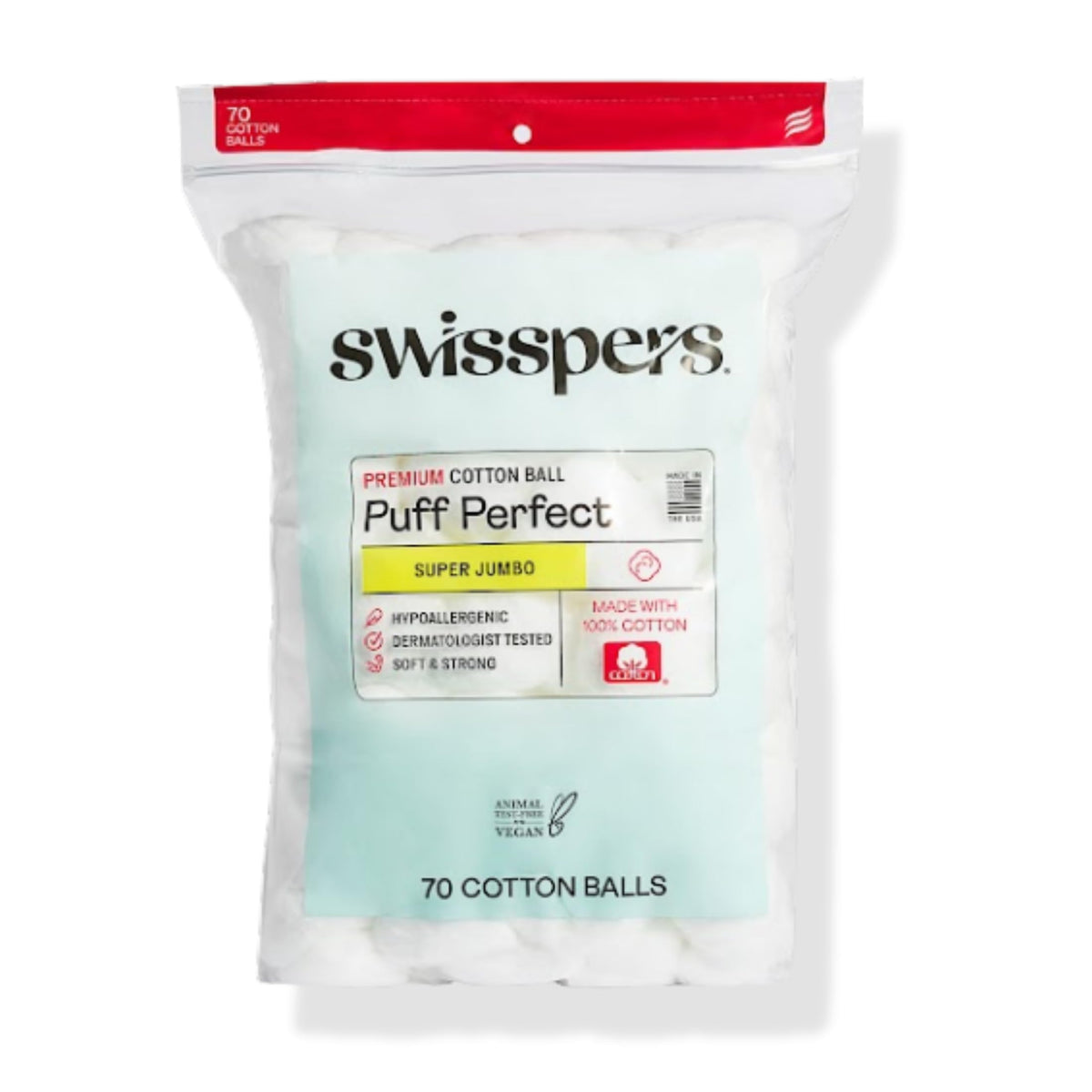 Extra-soft jumbo cotton balls suitable for pets’ eye cleansing and gentle care.