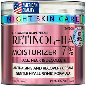 SWIZON Retinol Face Cream jar for nightly renewal and smoother skin.