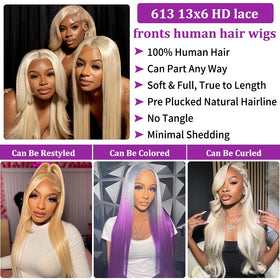 SWOTHEW 200-density Brazilian hair wig provides lush fullness.