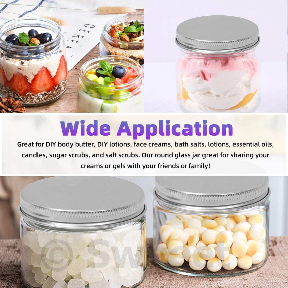 Swpeet airtight leakproof cosmetic jar keeps products secure in transit.