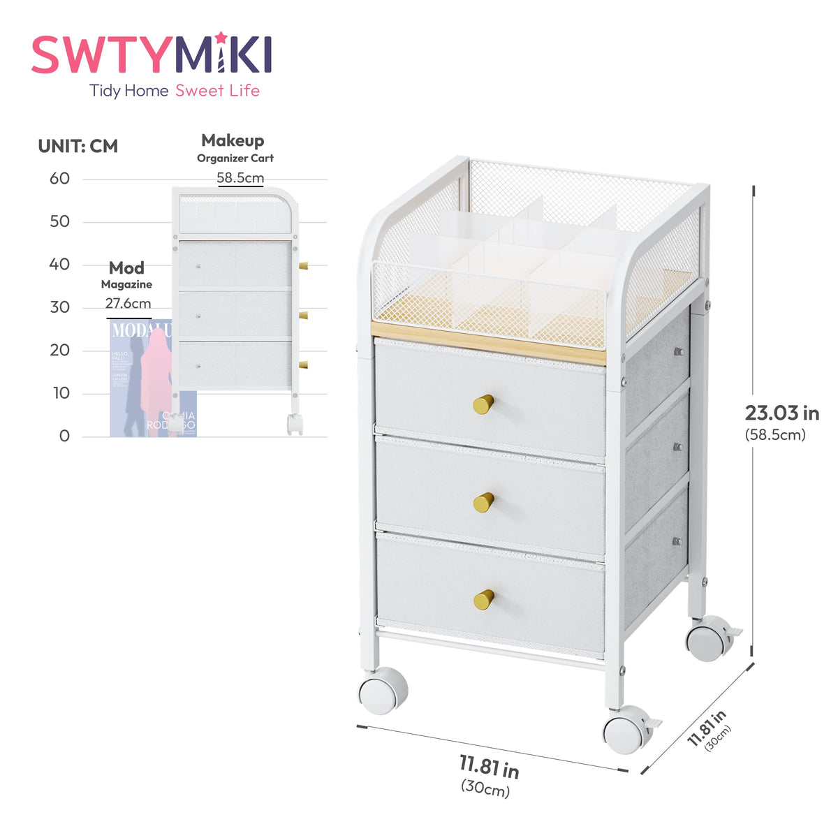 SWTYMIKI reinforced metal frame provides durable, stable support.