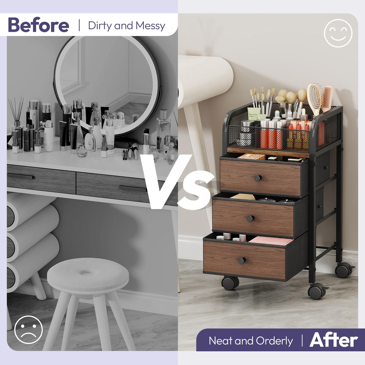 SWTYMIKI eco-friendly non-woven drawers keep items dry and organized.