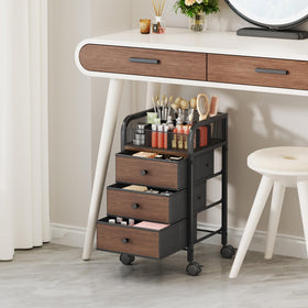SWTYMIKI Nordic finish rolling makeup cart adds chic storage.
