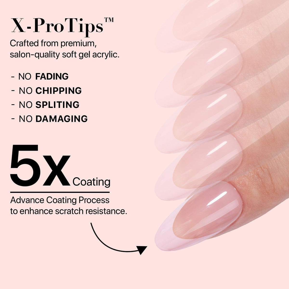 SXC nails offer all-day comfort and flexible fit