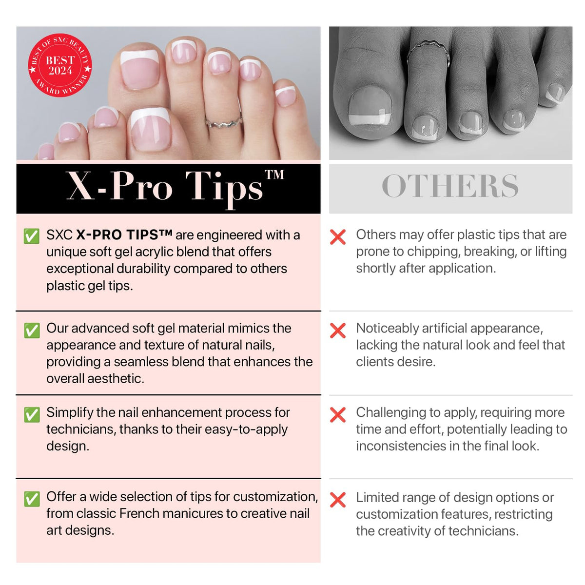 Gentle removal process preserving natural nails.