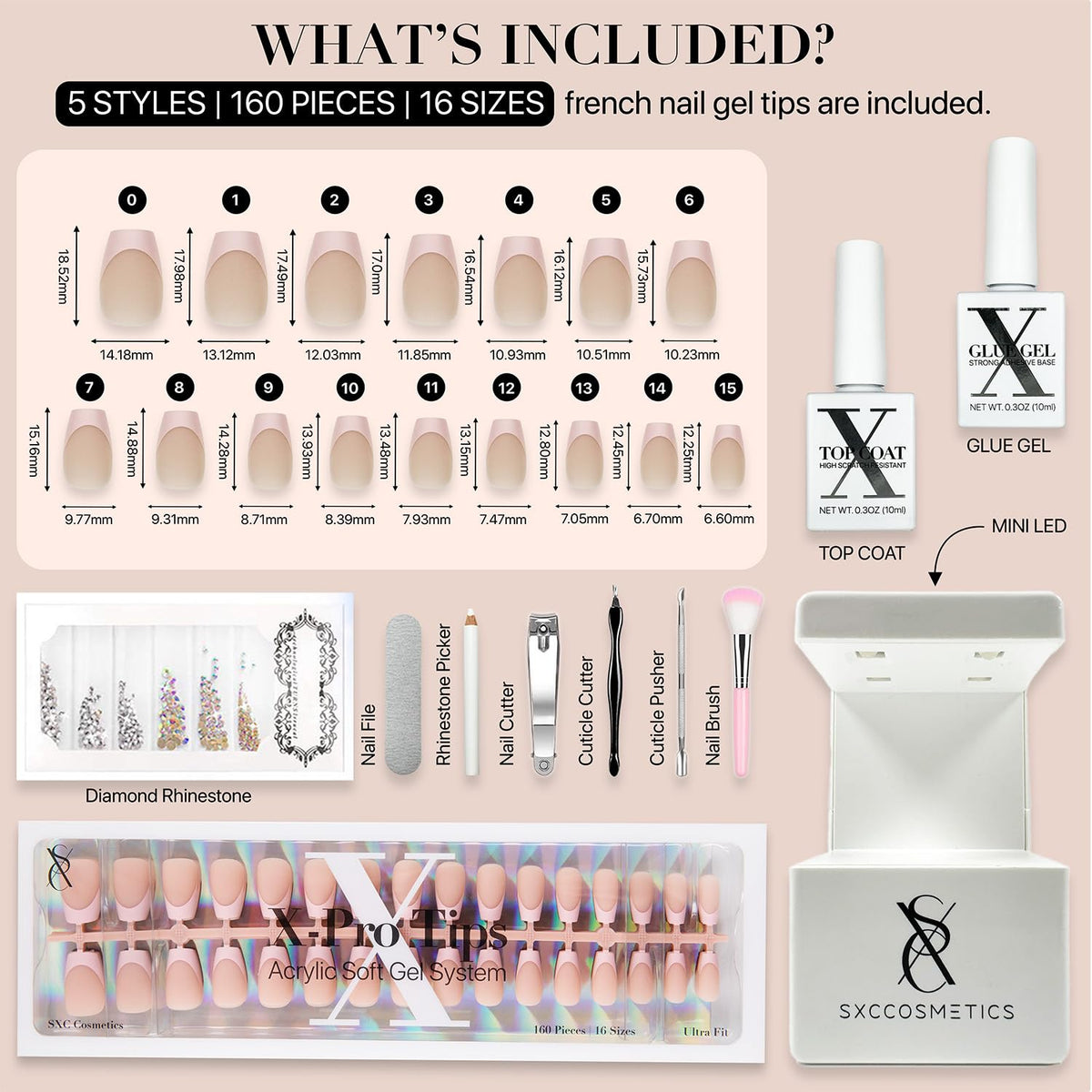 SXC Easy-apply kit supports quick, mess-free at-home nail changes.