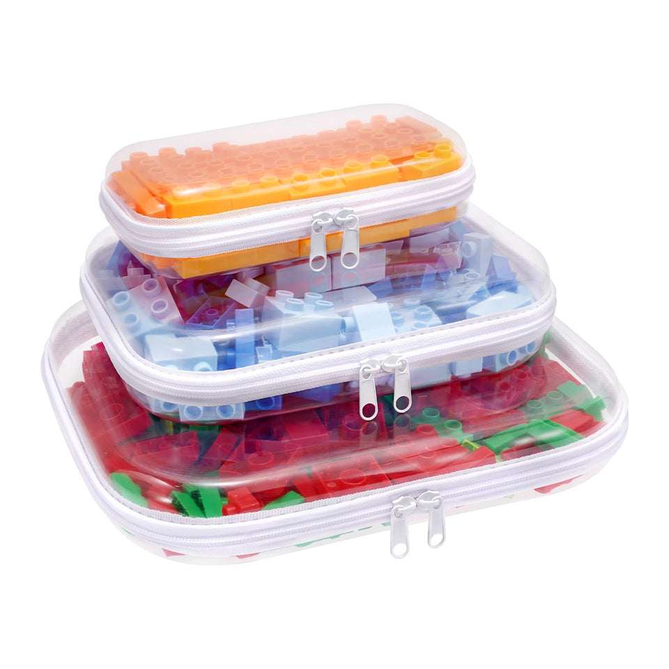 SXS LACONIC clear zipper case open view for quick item retrieval, ideal for on-the-go organization.