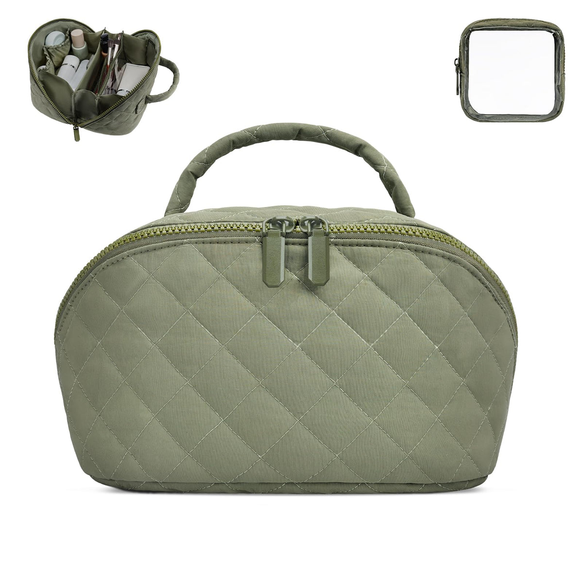 SXS LACONIC makeup bag open 180° layout for easy access while traveling