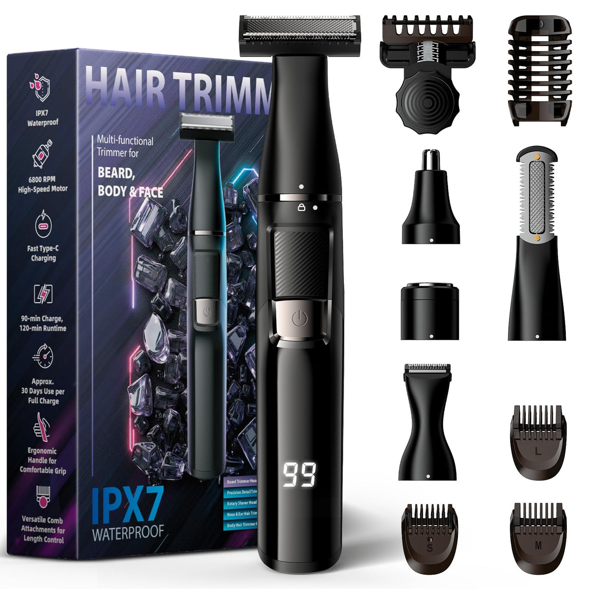 Sybler 5-in-1 grooming kit beard-trimmer for precise at-home styling