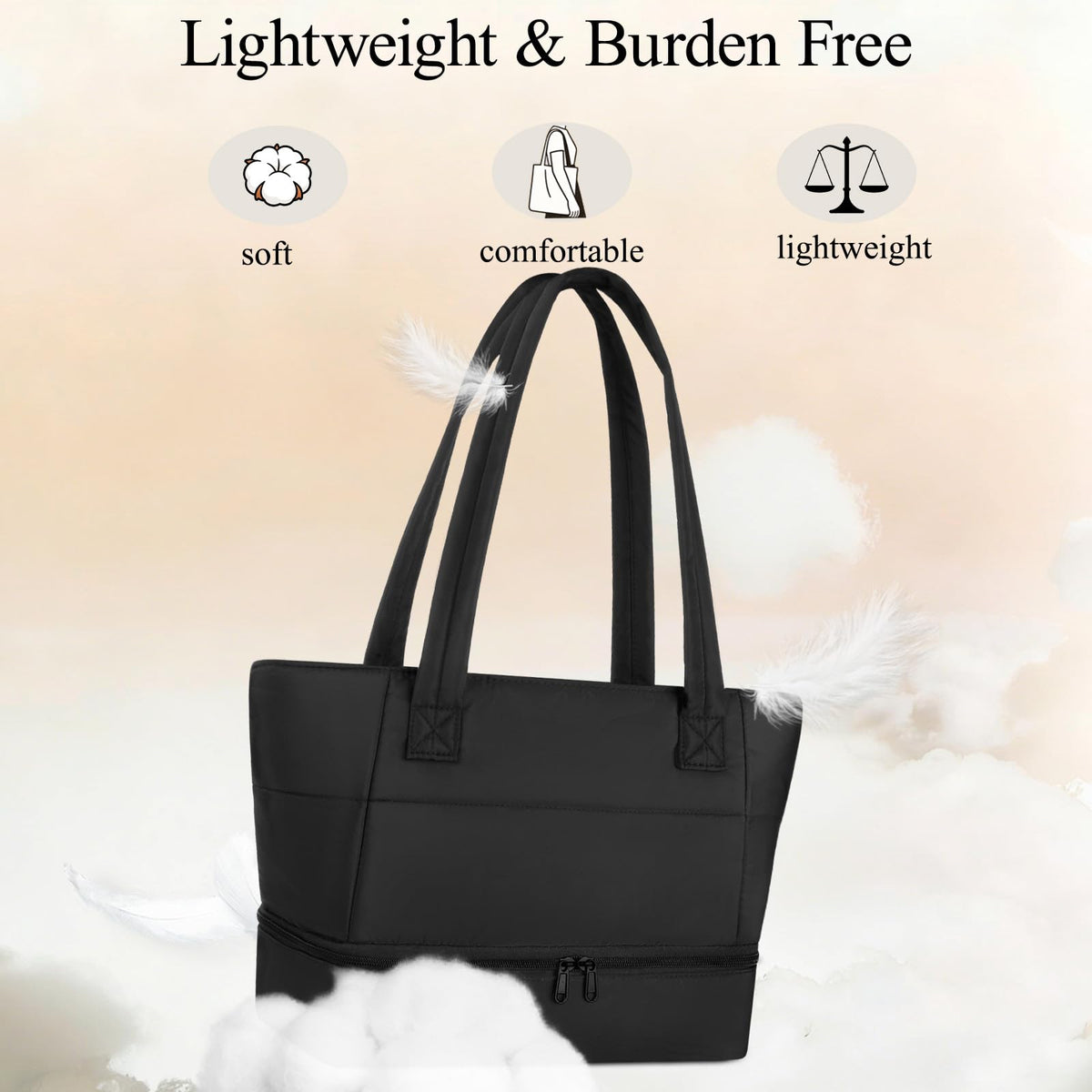 Sybrewuu quilted exterior blends style with practical protection and easy cleaning.