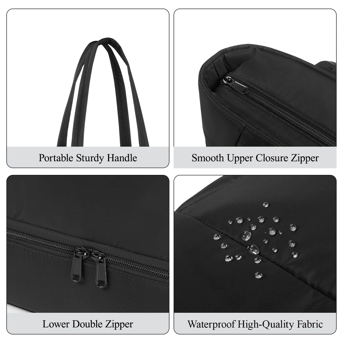 Sybrewuu soft padded handles reduce strain when carrying full capacity.