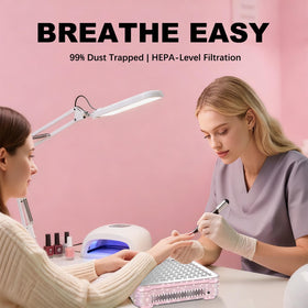 SYDRON Nail Dust Collector side profile highlighting portability.