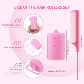 Syhood rollers in varied diameters for customizable curls and styles.