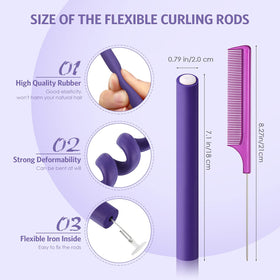 Syhood no heat foam rollers close up for safe hair shaping