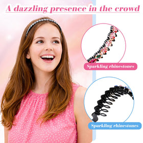 Non-slip design helps Syhood rhinestone headband stay in place