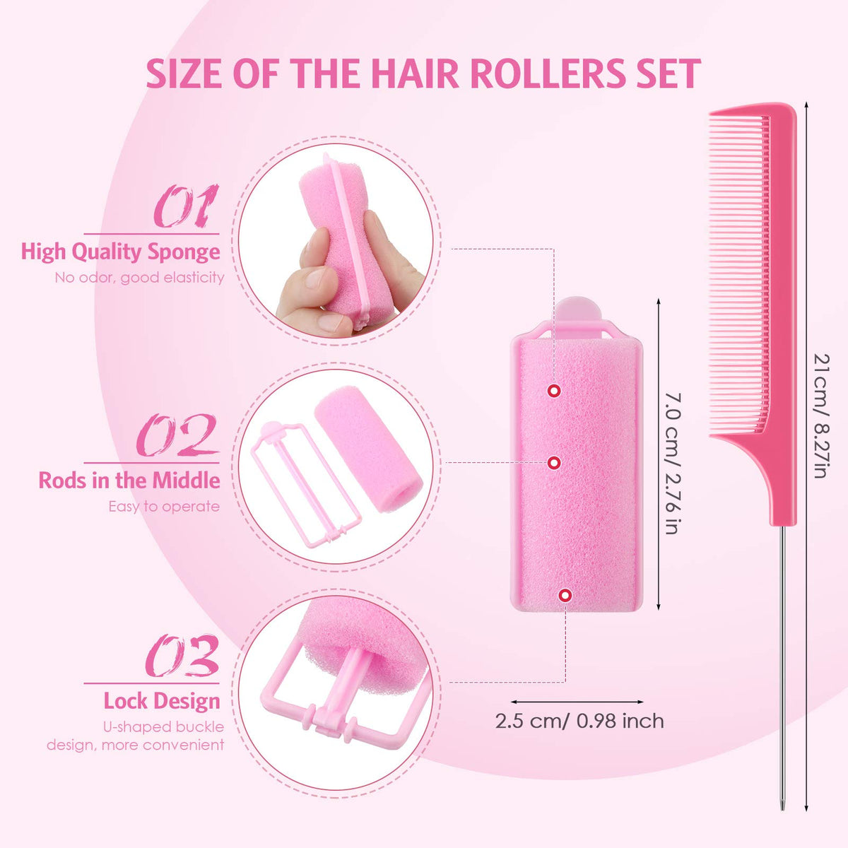 Syhood rat-tail comb for precise parting and effortless sectioning.