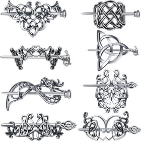 Syhood Viking Celtic hair clips 8-piece set secure daily wear