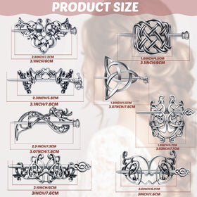 Syhood Celtic knot hair clips hollow design close-up for vintage charm