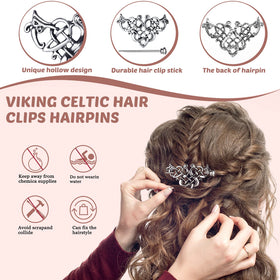 Syhood hair clips with silver finish for refined look