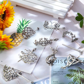 Syhood Viking hair clips styled for wedding or formal occasions