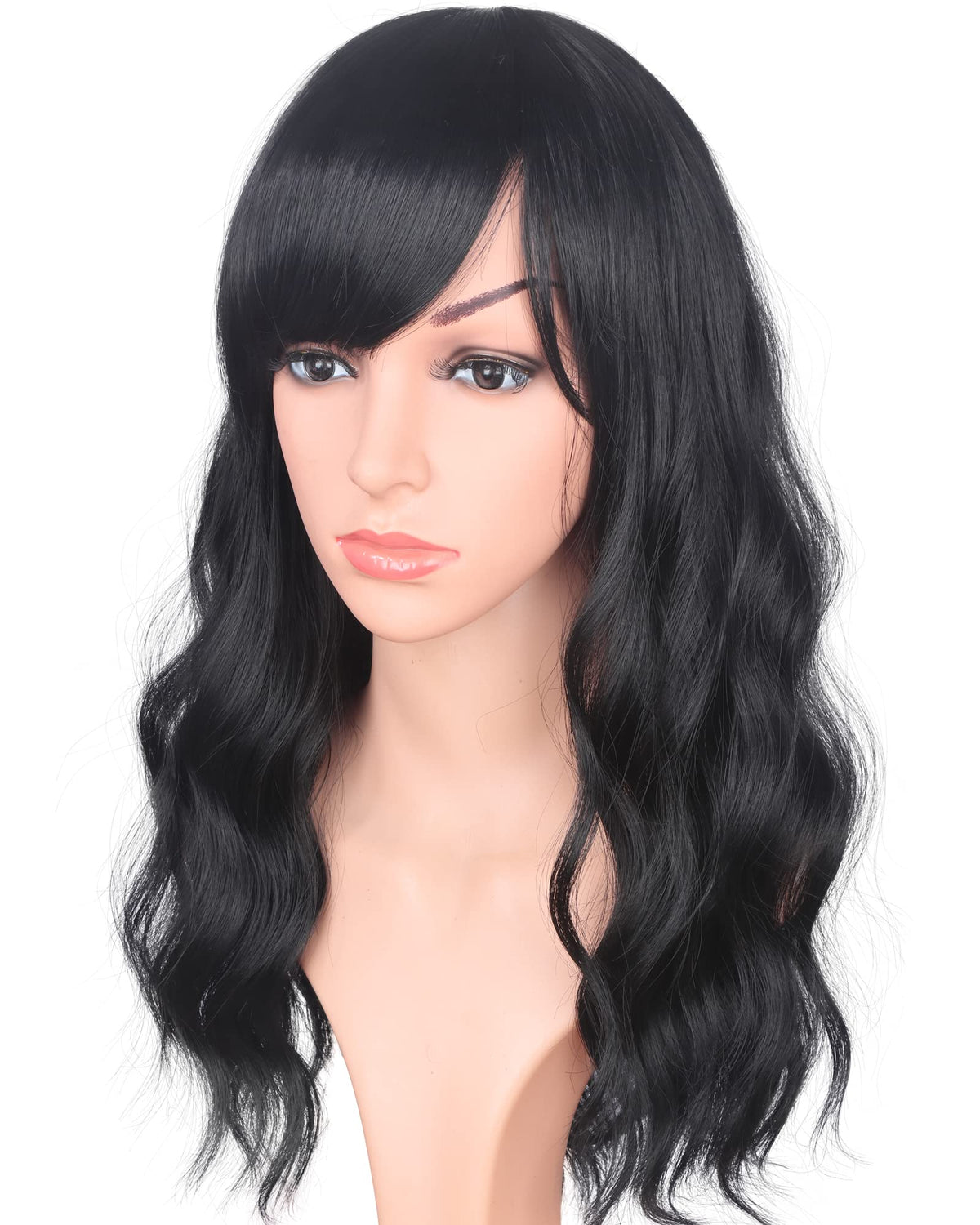SYMEIW wig closeup shows side bangs and realistic fringe