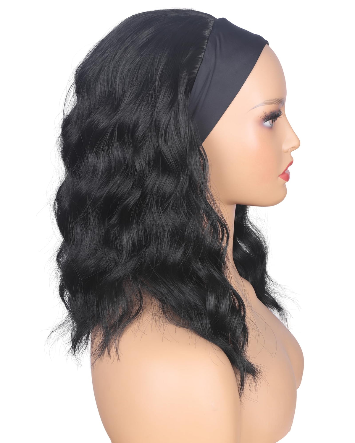 SYMEIW adjustable velcro strap headband wig for secure fit